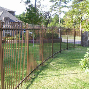 Bronze Powder Finish Curved Fencing
