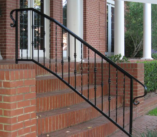 Straight handrail captures the classic state house look and feel.